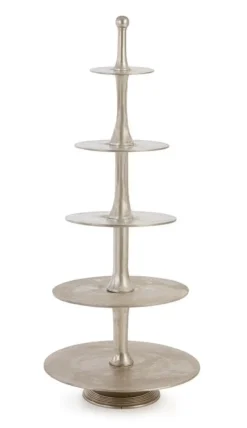 Sale Bizzotto ALZATA 5P DECORATIVA MALLET ARGENTO H152