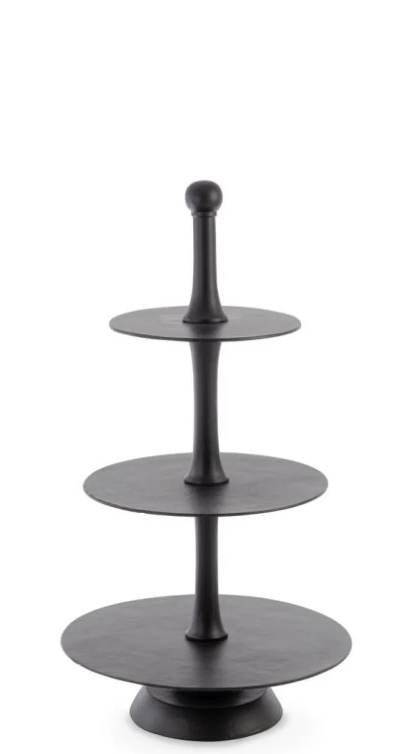 Clearance Bizzotto ALZATA 3P DECORATIVA MALLET NERO H82