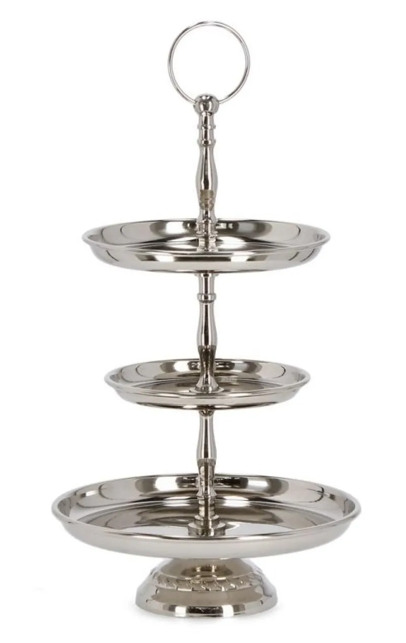 New Bizzotto ALZATA 3P DECORATIVA SIMLA ARGENTO H37