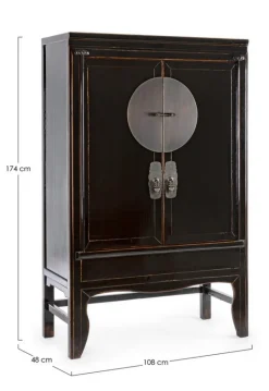 Discount Bizzotto ARMADIO IN LEGNO NERO - JINAN