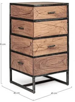 New Bizzotto CASSETTIERA IN LEGNO - EGON