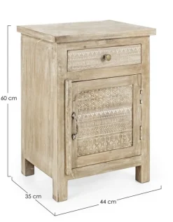 Clearance Bizzotto COMODINO IN LEGNO - MAYRA
