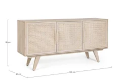 Clearance Bizzotto CREDENZA 3 ANTE IN LEGNO - SAHANA