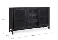Clearance Bizzotto CREDENZA 2 ANTE IN LEGNO - WESTON