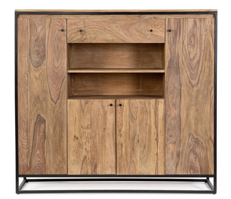 Clearance Bizzotto CREDENZA ALTA IN LEGNO SHEESHAM - NARTAN