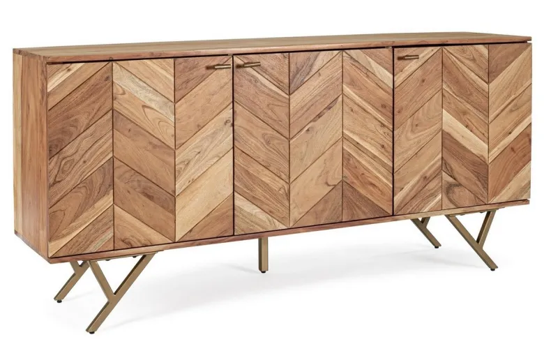 Clearance Bizzotto CREDENZA IN LEGNO 3 ANTE - RAIDA