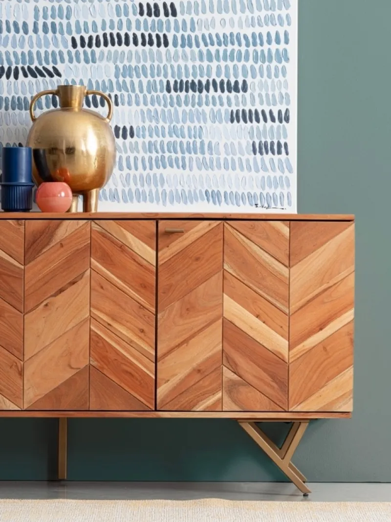 Clearance Bizzotto CREDENZA IN LEGNO 3 ANTE - RAIDA