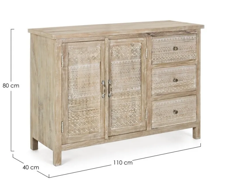 Outlet Bizzotto CREDENZA IN LEGNO 2 ANTE - MAYRA