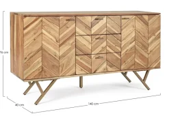 Hot Bizzotto CREDENZA IN LEGNO 2 ANTE - RAIDA