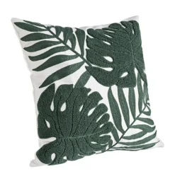 Sale Bizzotto CUSCINO CON RICAMO FOGLIE 45X45