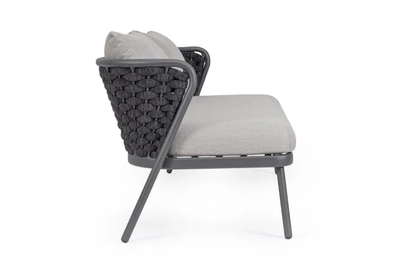 New Bizzotto DIVANO 2 POSTI ANTRACITE QS22/GRAPHITE - HARLOW