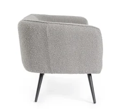 Discount Bizzotto DIVANO 3 POSTI EFFETTO BOUCLE' GRIGIO - AVRIL