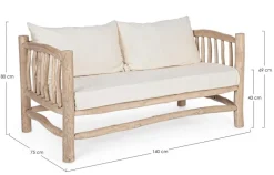 New Bizzotto DIVANO CON CUSCINO IN TEAK - SAHEL