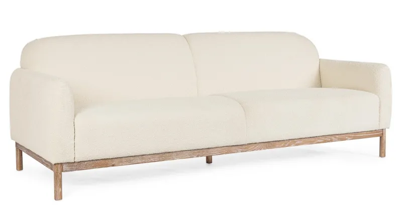 Outlet Bizzotto DIVANO EFFETTO BOUCLE' NATURALE - DETROIT