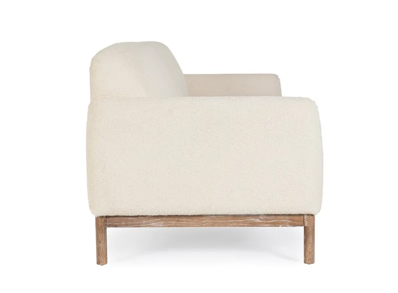 Outlet Bizzotto DIVANO EFFETTO BOUCLE' NATURALE - DETROIT