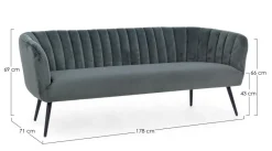 Discount Bizzotto DIVANO GRIGIO - AVRIL