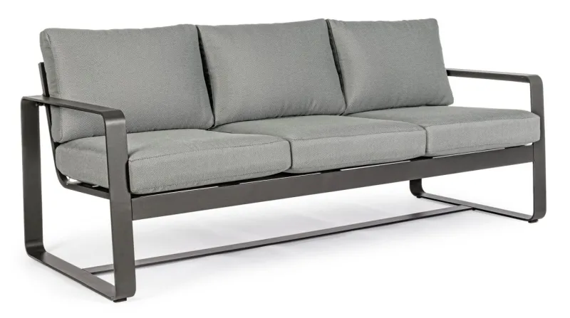 Outlet Bizzotto DIVANO IN ALLUMINIO ANTRACITE YK13 - MERRIGAN