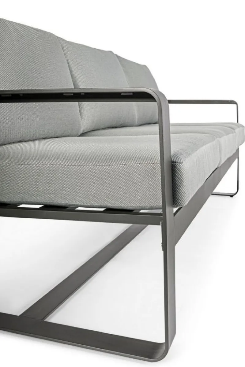Outlet Bizzotto DIVANO IN ALLUMINIO ANTRACITE YK13 - MERRIGAN