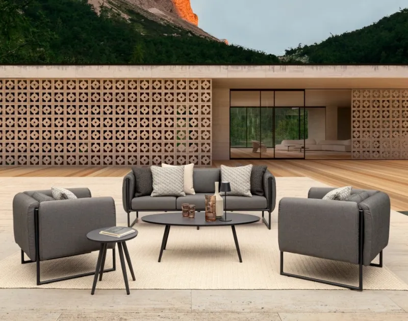 Clearance Bizzotto DIVANO IN ALLUMINIO ANTRACITE- PIXEL