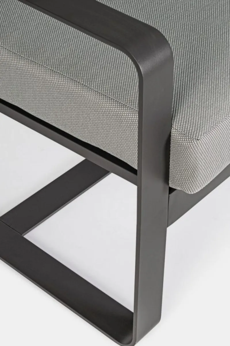 Clearance Bizzotto DIVANO IN ALLUMINIO ANTRACITE YK13 - MERRIGAN