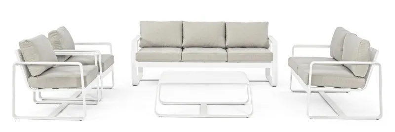 Sale Bizzotto DIVANO IN ALLUMINIO BIANCO YK11 - MERRIGAN