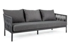 Hot Bizzotto DIVANO IN CORDA PER ESTERNO ANTRACITE WG21 - FLORENCIA
