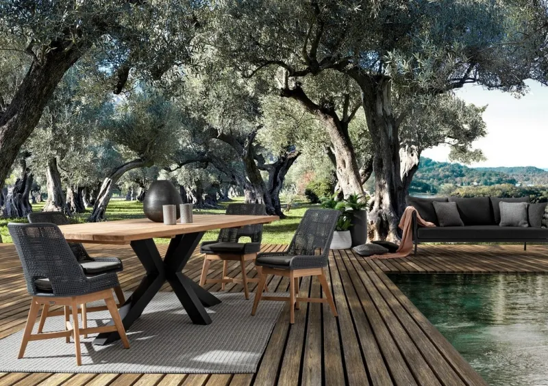 Hot Bizzotto DIVANO IN CORDA PER ESTERNO ANTRACITE WG21 - FLORENCIA