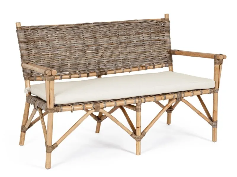 Outlet Bizzotto DIVANO IN FIBRE NATURALI CON CUSCINI - TARIFA