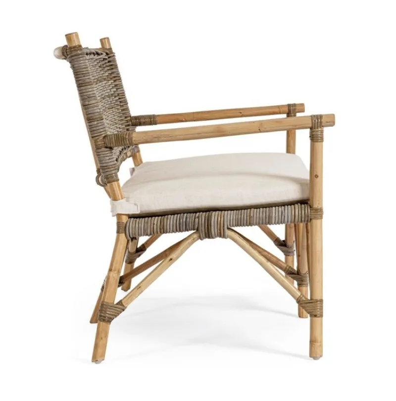 Outlet Bizzotto DIVANO IN FIBRE NATURALI CON CUSCINI - TARIFA