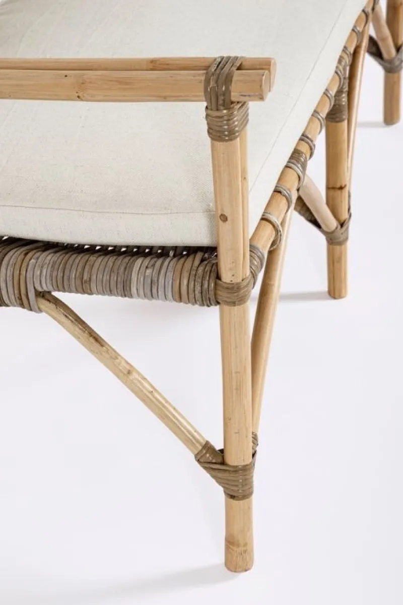 Outlet Bizzotto DIVANO IN FIBRE NATURALI CON CUSCINI - TARIFA