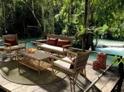 Outlet Bizzotto DIVANO IN FIBRE NATURALI CON CUSCINI - TARIFA