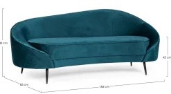 New Bizzotto DIVANO IN VELLUTO COLOR DEEP - SERAPHIN