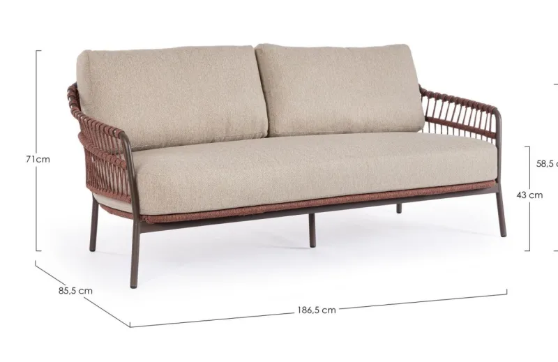 Clearance Bizzotto DIVANO 2-3P C-C TALAIA JAVA