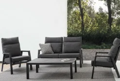 New Bizzotto DIVANO RECLINABILE IN ALLUMINIO ANTRACITE JX55 - KLEDI