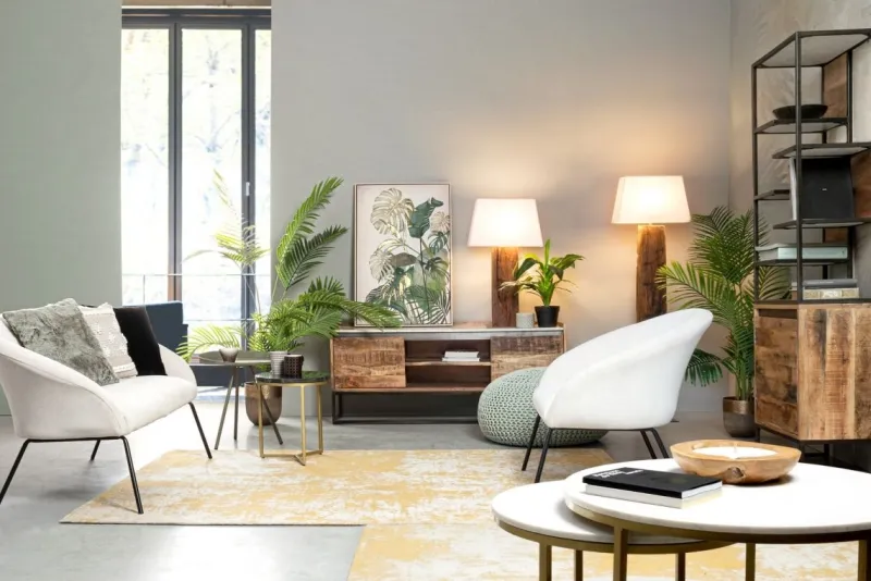 Sale Bizzotto LAMPADA TAV. HUGO OTTONE-BIANCO H85