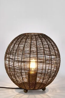 Outlet Bizzotto LAMPADA TAVOLO INAY TONDO DORATO D26