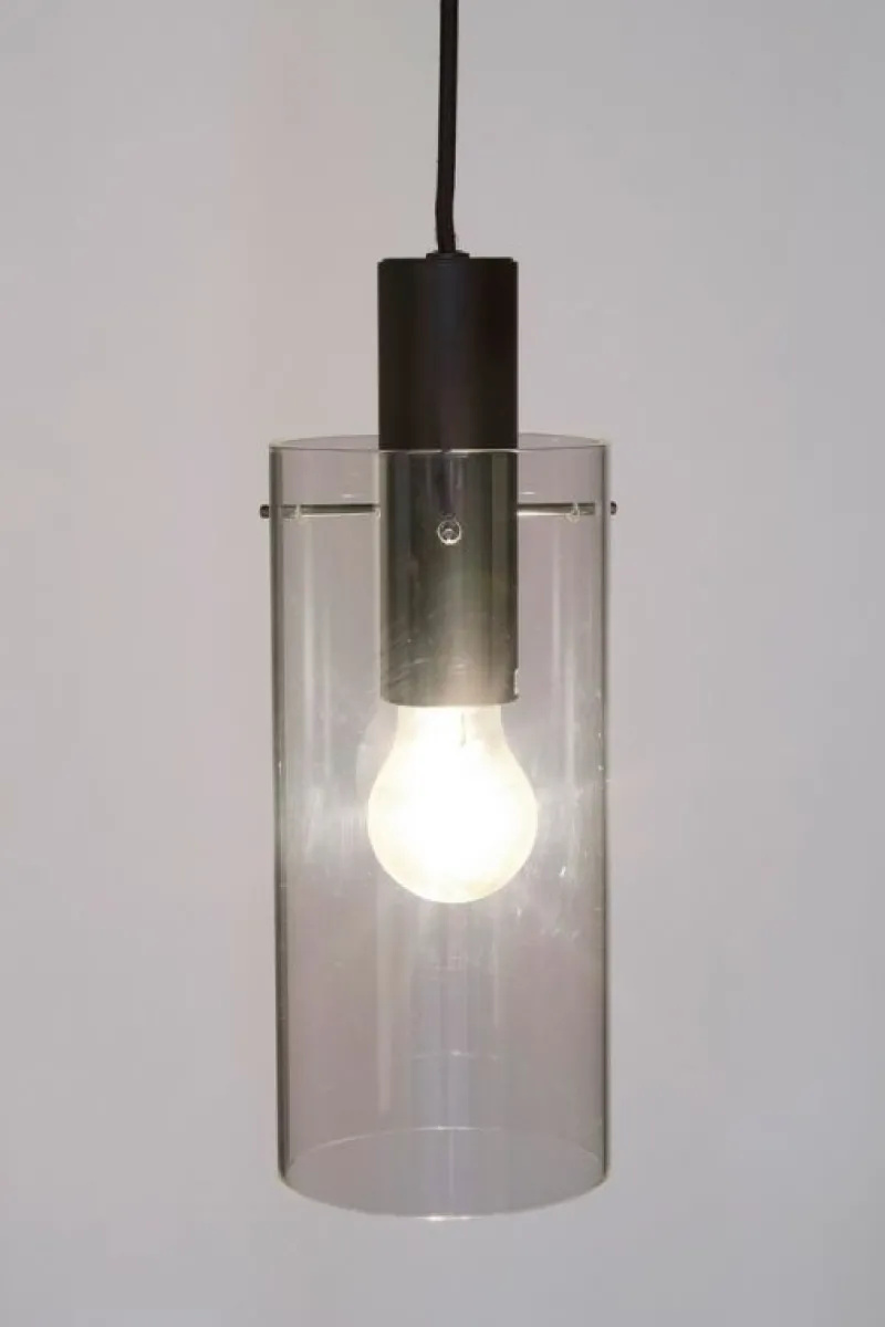 New Bizzotto LAMPADARIO 1LUCE AGLOW TRASP-NERO