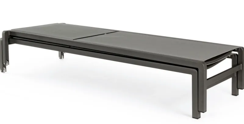 Online Bizzotto LETTINO CON RUOTE IN ALLUMINIO IMPILABILE ANTRACITE - KONNOR