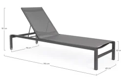 Online Bizzotto LETTINO CON RUOTE IN ALLUMINIO IMPILABILE ANTRACITE - KONNOR