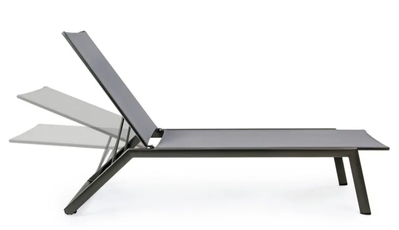 Clearance Bizzotto LETTINO CON RUOTE IN ALLUMINIO ANTRACITE GK52 - CRUISE