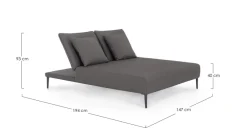 Clearance Bizzotto LETTINO DOPPIO C-C VIPER ANTR QS22/ANTR