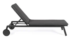 Bizzotto LETTINO IN ALLUMINIO CON RUOTE ANTRACITE WG21 - JALISCO