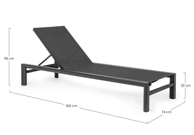 Sale Bizzotto LETTINO IN ALLUMINIO CON RUOTE ANTRACITE YK13 - SKIPPER NEW