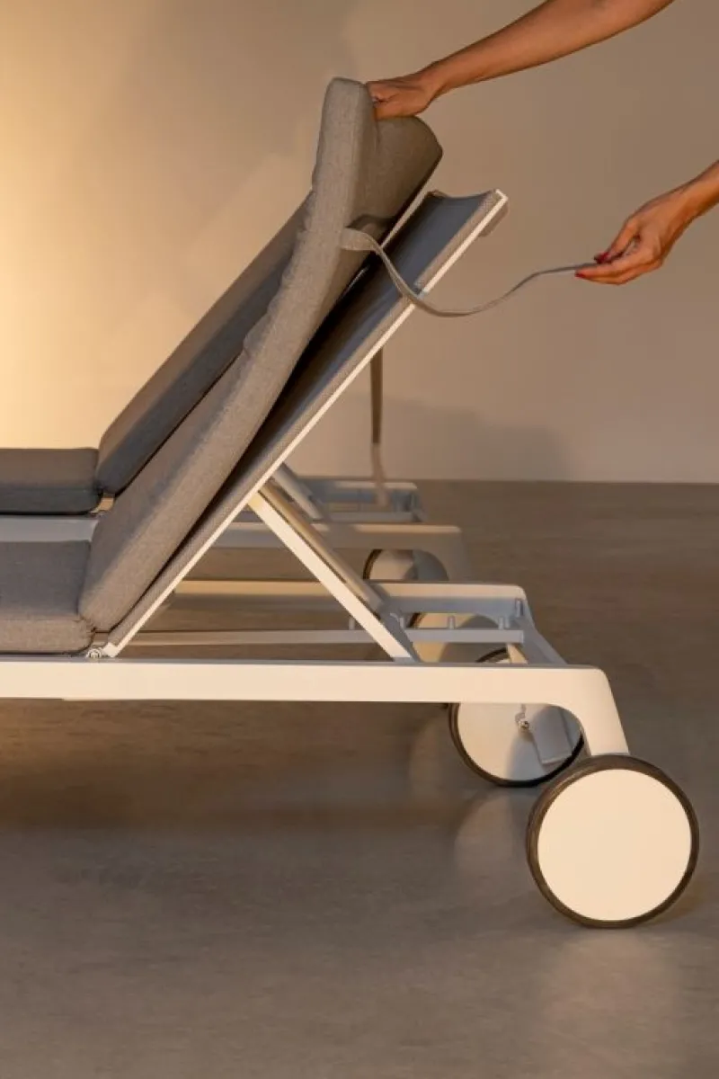 Discount Bizzotto LETTINO IN ALLUMINIO CON RUOTE BIANCO WG20 - JALISCO