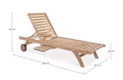 Discount Bizzotto LETTINO IN TEAK - MARYLAND