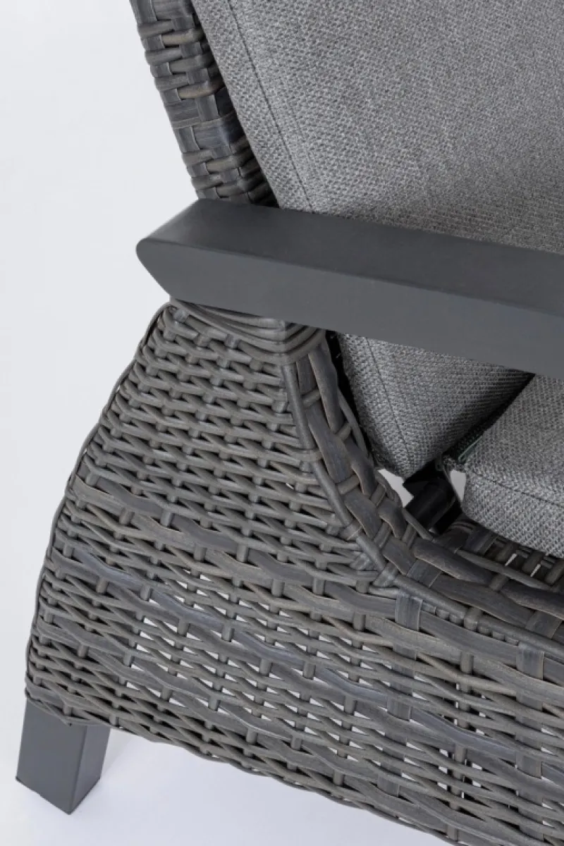 Online Bizzotto LETTINO RECLINABILE CON CUSCINI ANTRACITE JX55 - BRITTON