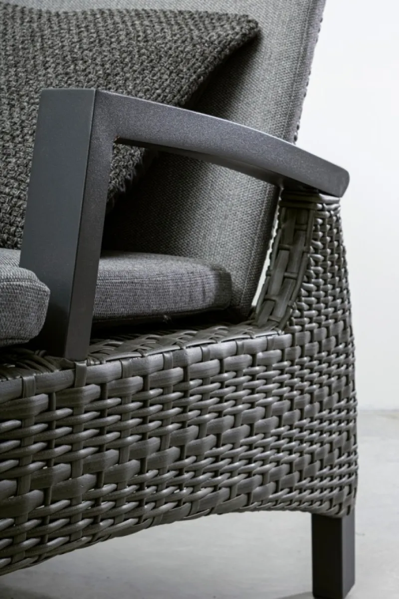 Online Bizzotto LETTINO RECLINABILE CON CUSCINI ANTRACITE JX55 - BRITTON