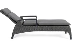 Online Bizzotto LETTINO RECLINABILE CON CUSCINI ANTRACITE JX55 - BRITTON