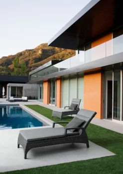 Online Bizzotto LETTINO RECLINABILE CON CUSCINI ANTRACITE JX55 - BRITTON