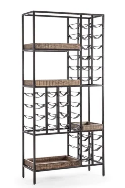 Online Bizzotto MOBILE PORTABOTTIGLIE IN ACCIAIO - ELMER